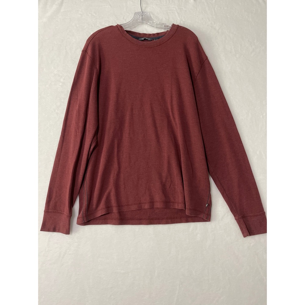 TOAD&CO Men's Framer Long Sleeve Waffle Knit Shirt Sz XL Organic Cotton Outdoor